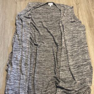 LuLaRoe Charcoal Sleeveless Cardigan